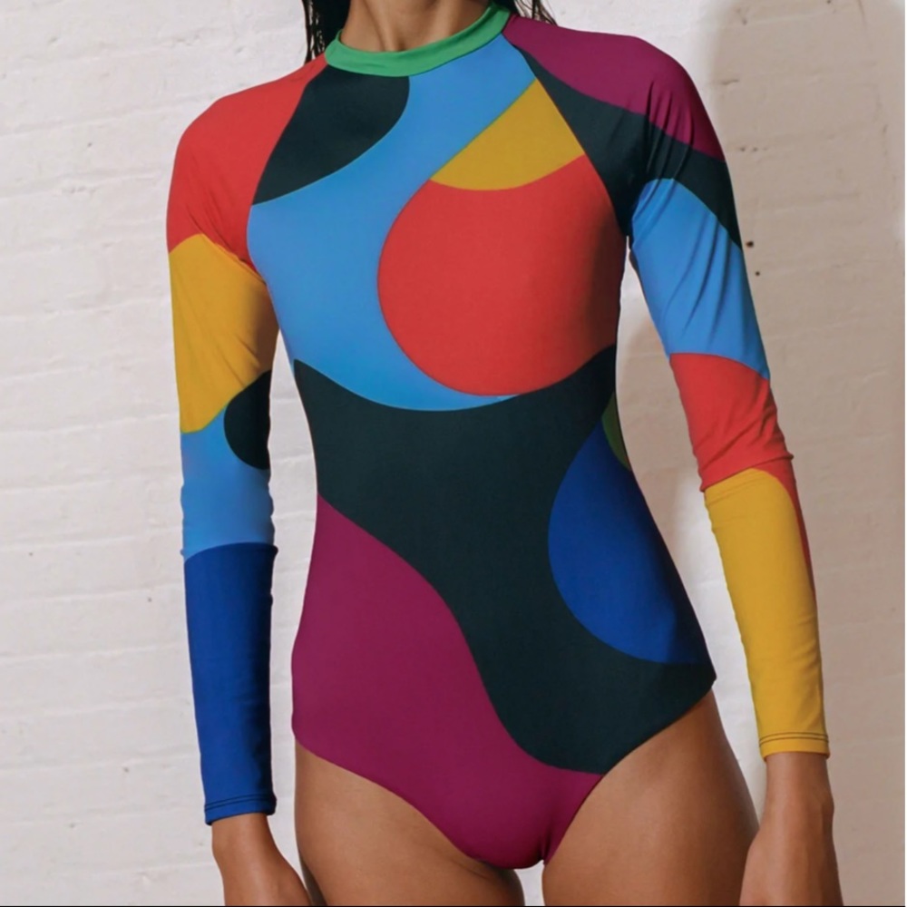 NWT Mara Hoffman Reese Rashguard XS